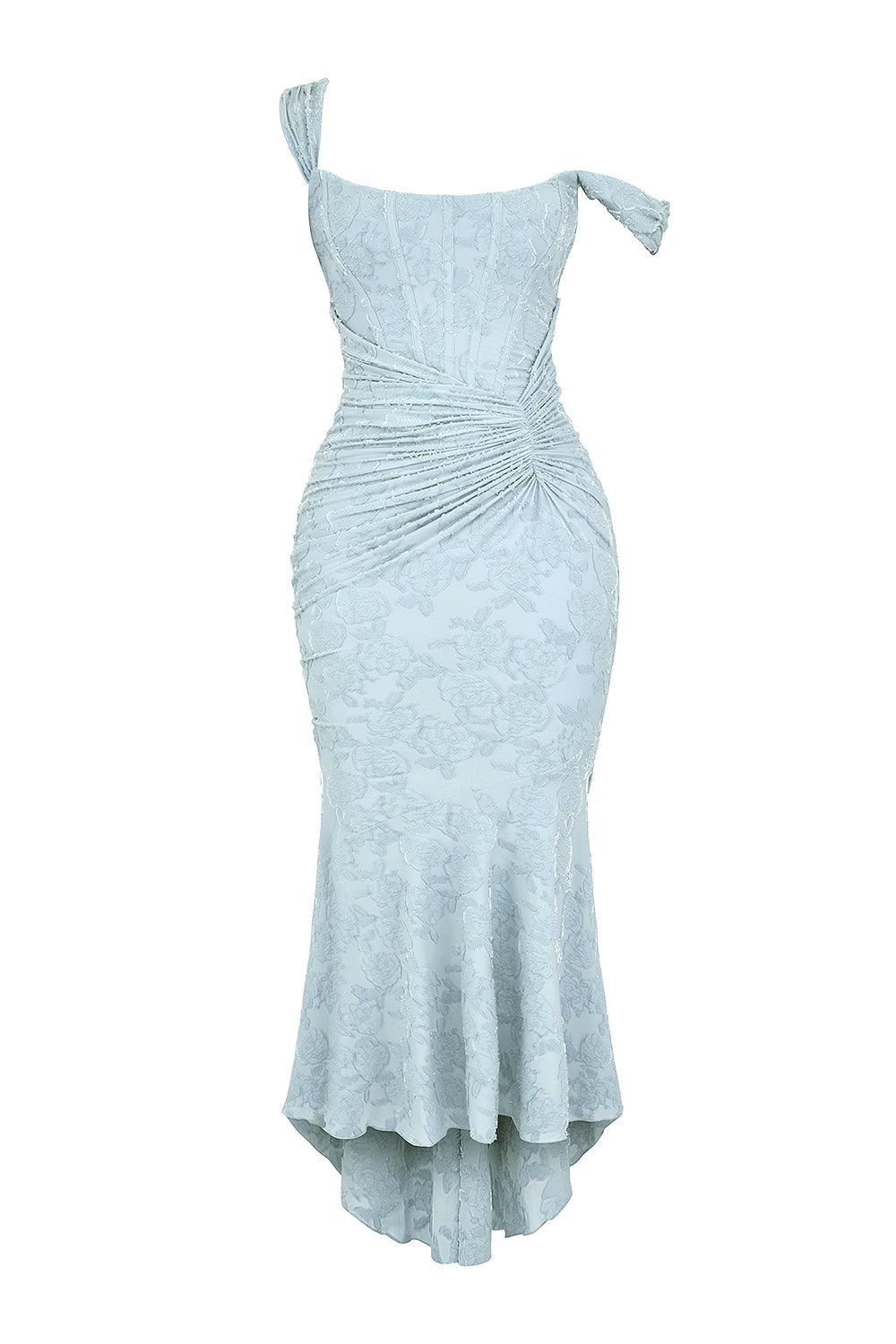 Blue bell floral maxi dress