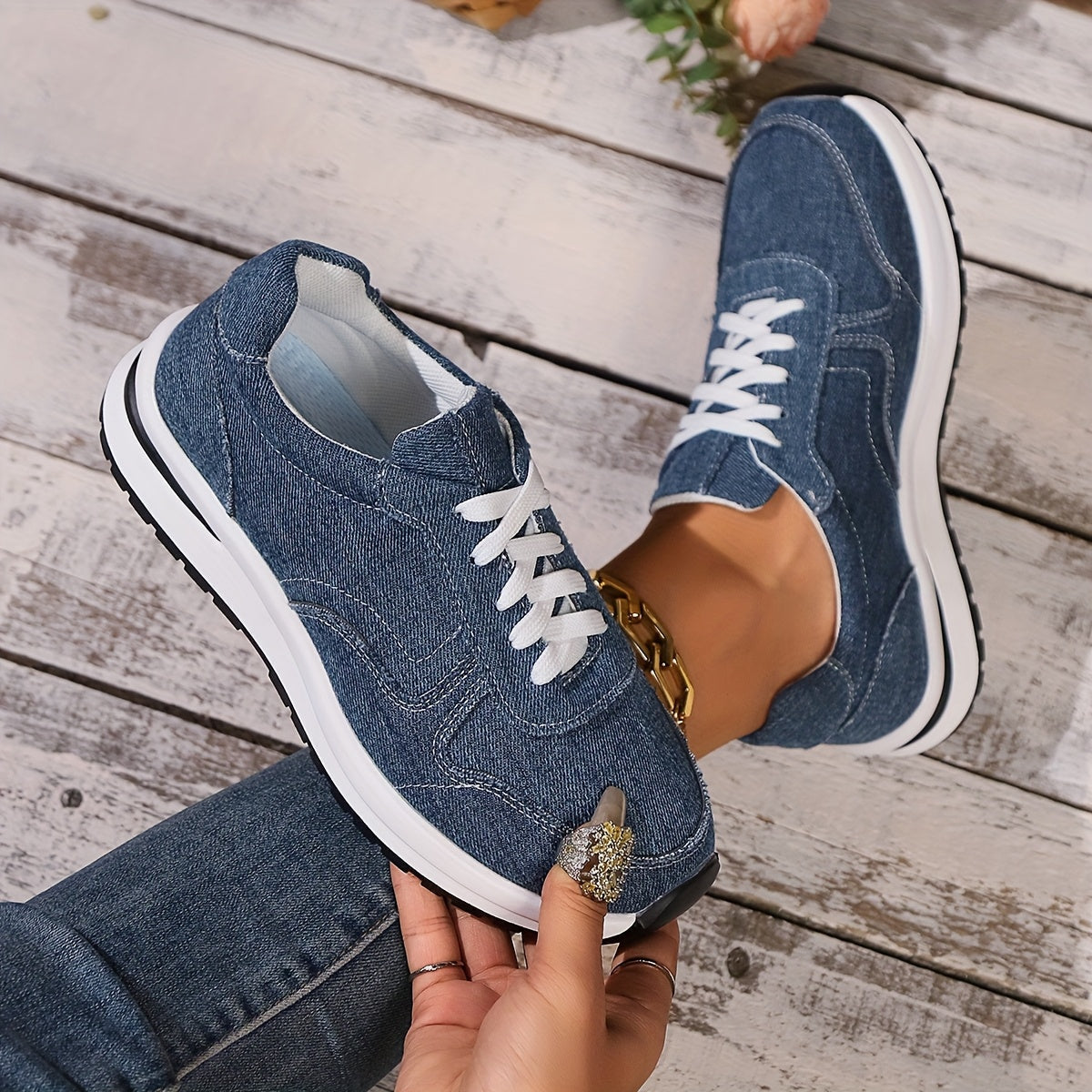 Izzy™ | Orthopedische Sneakers met spijkerstof