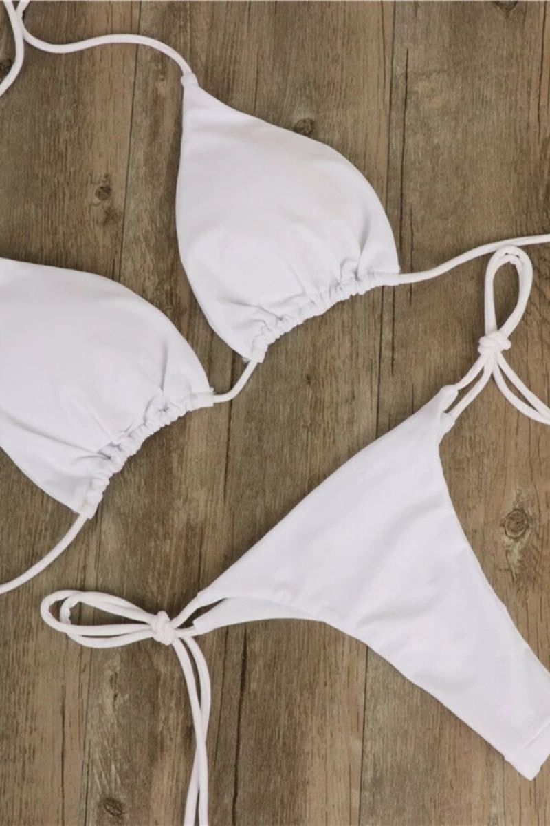Sexy Adjustable Lace-up Two-Piece Swimsuit