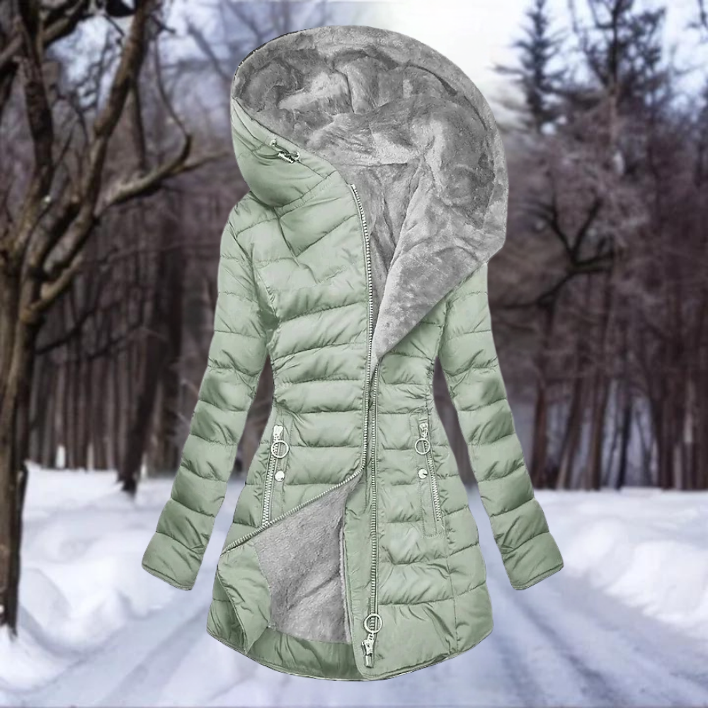 Senna - Elegant Plush Coat for Women