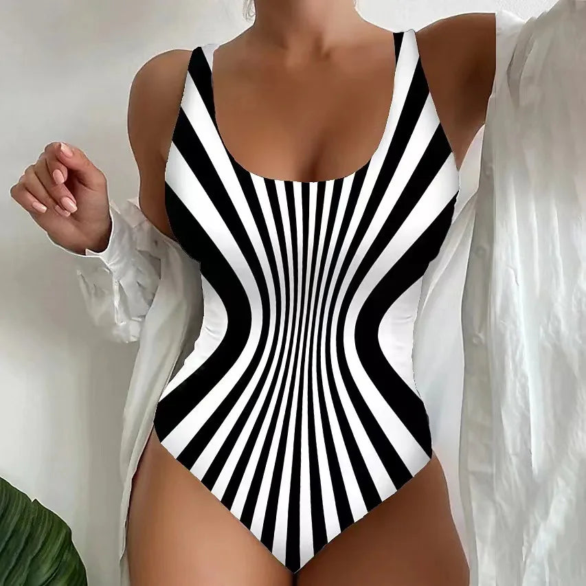 One Piece Swimsuit 3D Print Swimwear