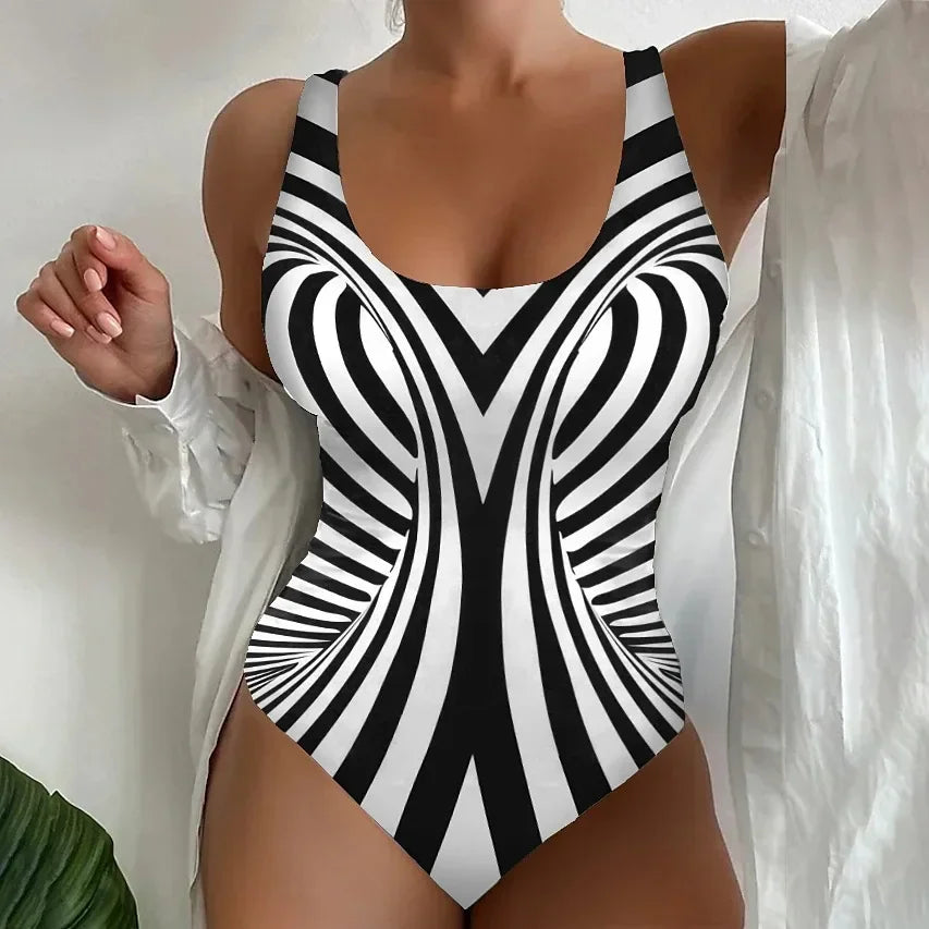 One Piece Swimsuit 3D Print Swimwear