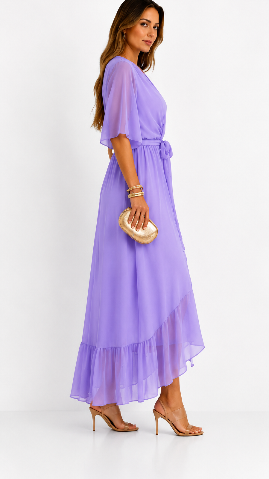 Isabelle™ | Elegant Chiffon Wrap Maxi Dress