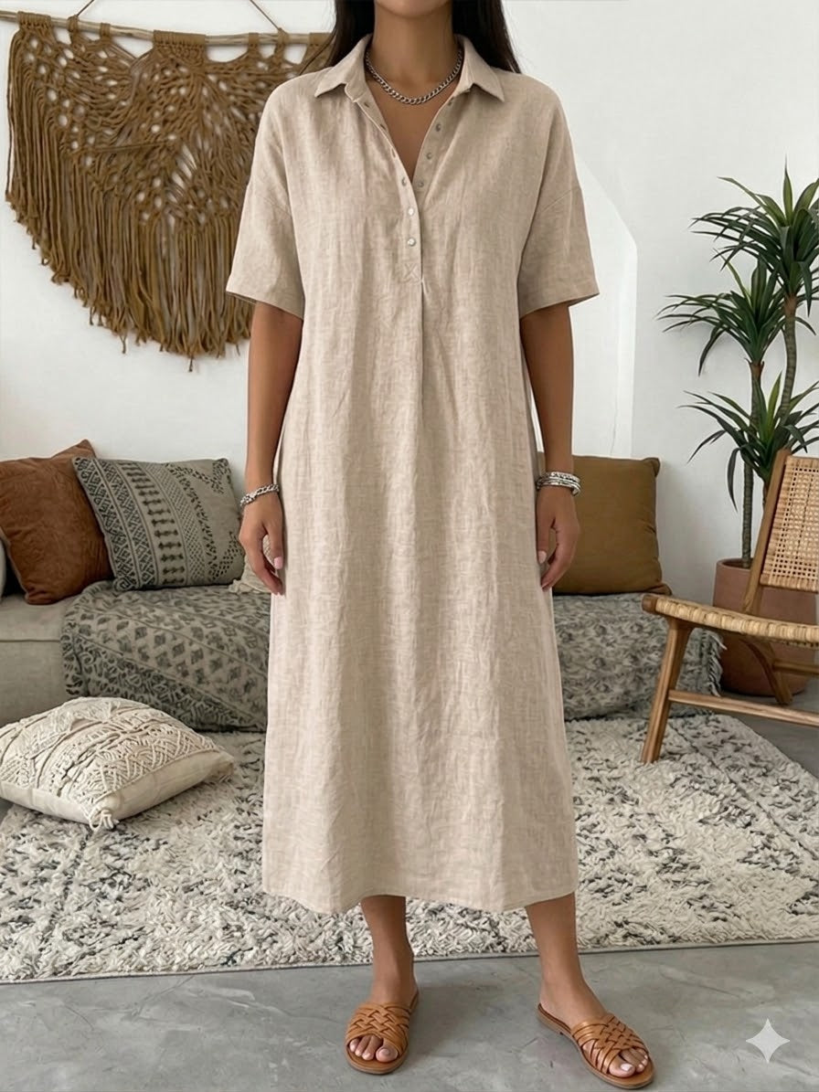 Linda | Relaxed Buttoned Shirtdress