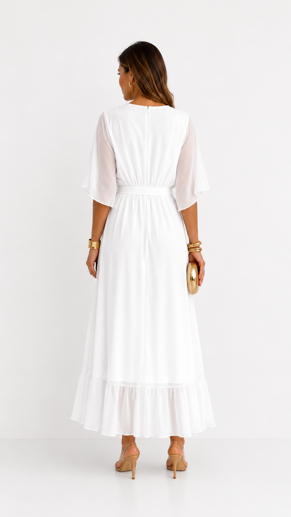 Isabelle™ | Elegant Chiffon Wrap Maxi Dress