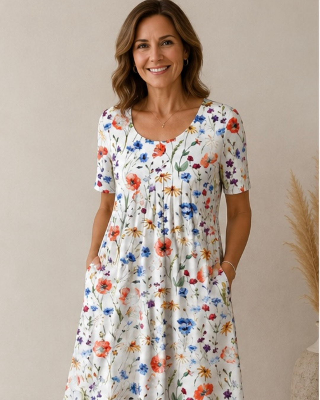Geneviève | Graceful Floral Midi Dress