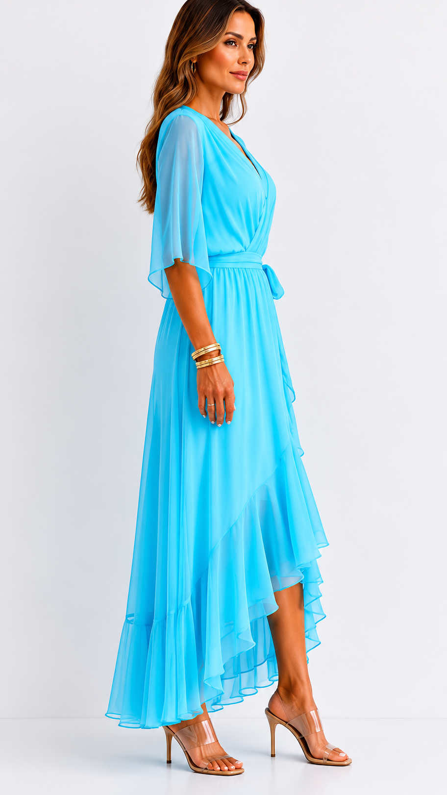 Isabelle™ | Elegant Chiffon Wrap Maxi Dress