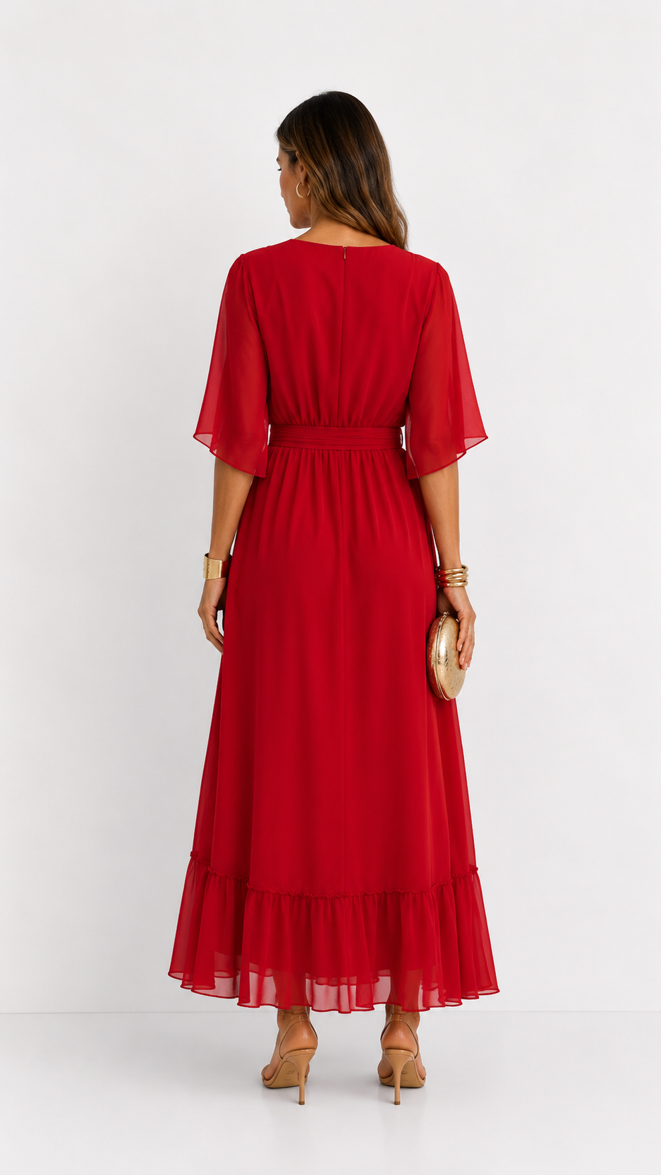 Isabelle™ | Elegant Chiffon Wrap Maxi Dress