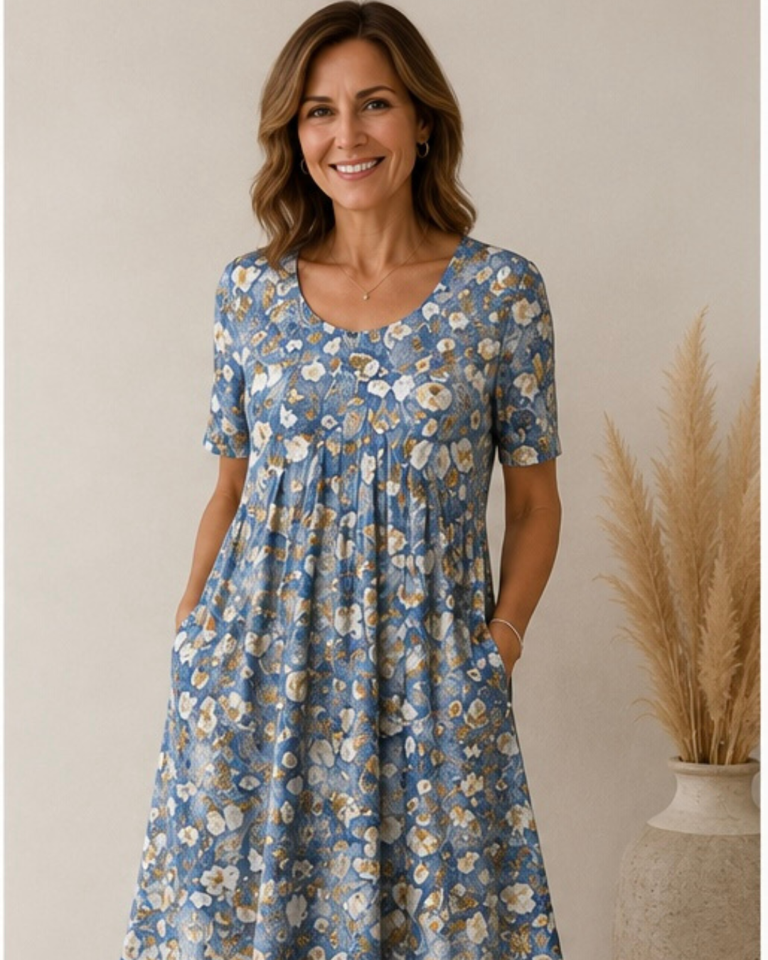 Geneviève | Graceful Floral Midi Dress