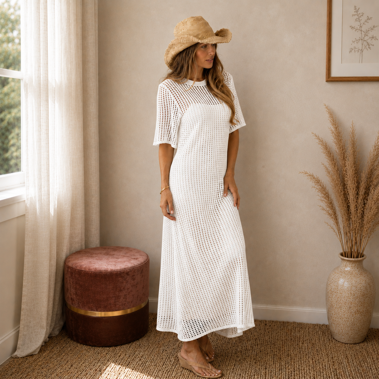 Avery™ | Elegant Crochet Maxi Dress