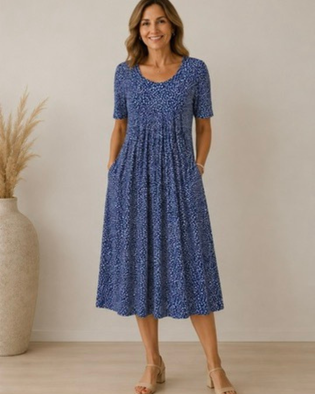 Geneviève | Graceful Floral Midi Dress