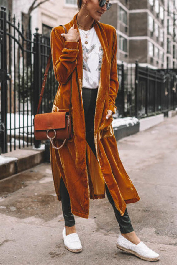 Velvet Kimono Coat