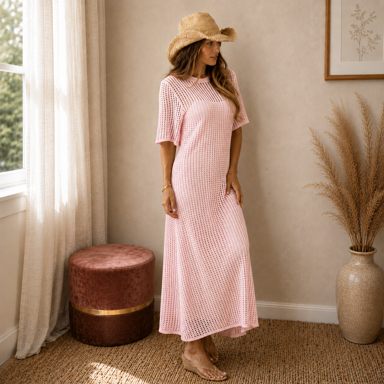 Avery™ | Elegant Crochet Maxi Dress
