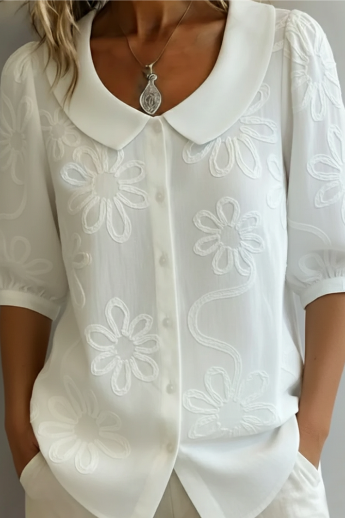 Fiora™ │ Elegant Floral Blouse