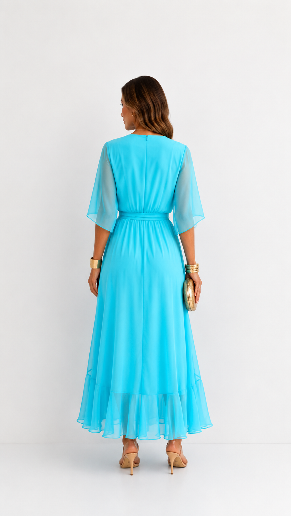 Isabelle™ | Elegant Chiffon Wrap Maxi Dress
