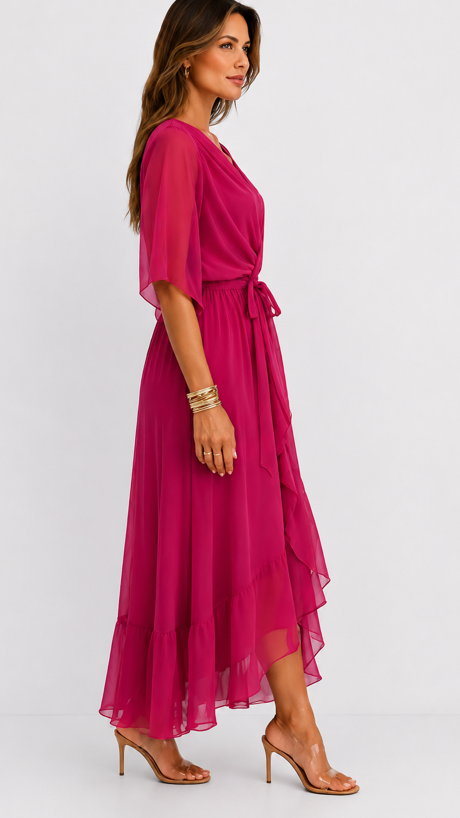 Isabelle™ | Elegant Chiffon Wrap Maxi Dress