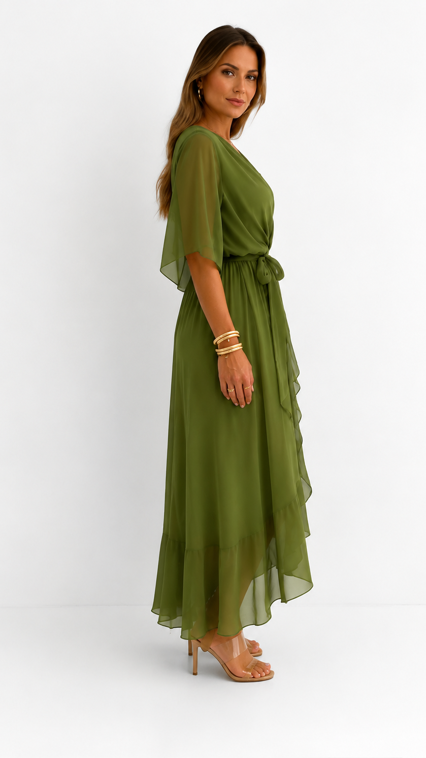 Isabelle™ | Elegant Chiffon Wrap Maxi Dress