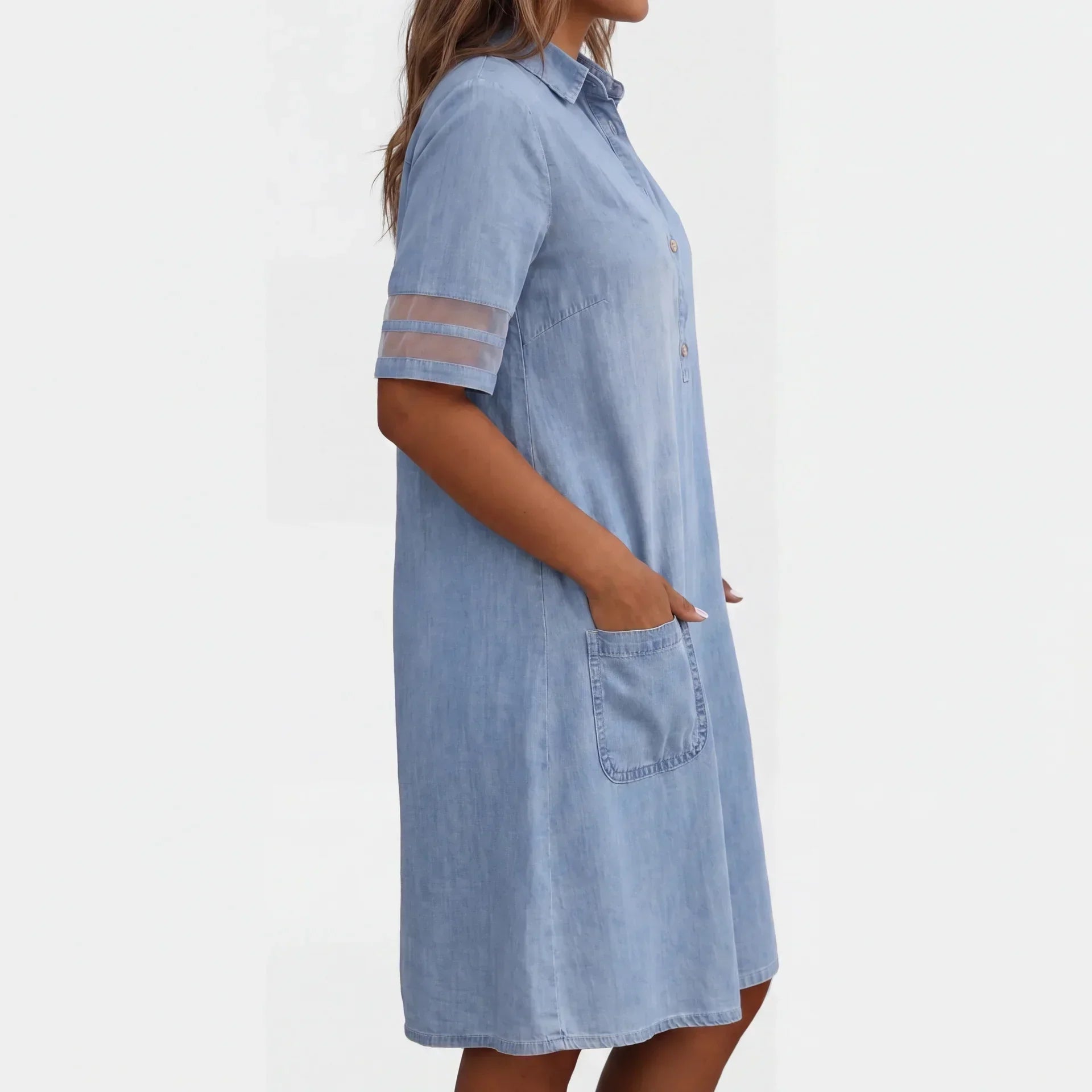 Charlotte™ | Relaxed Linen-Feel Shirt Dress
