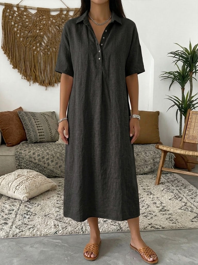 Linda | Relaxed Buttoned Shirtdress
