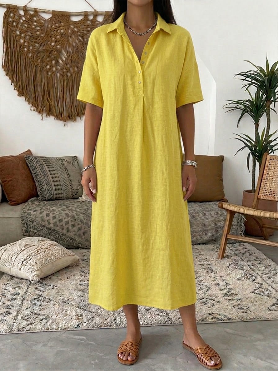 Linda | Relaxed Buttoned Shirtdress