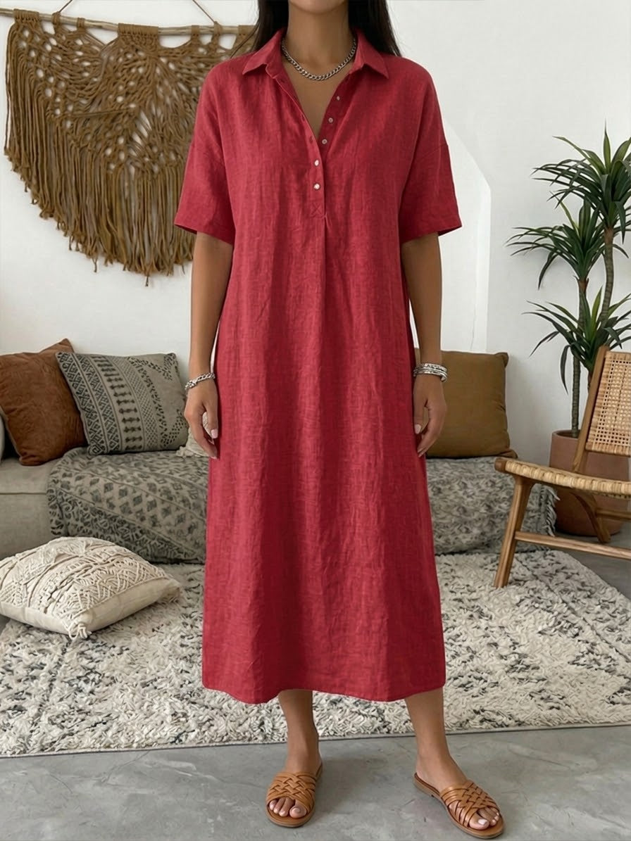 Linda | Relaxed Buttoned Shirtdress