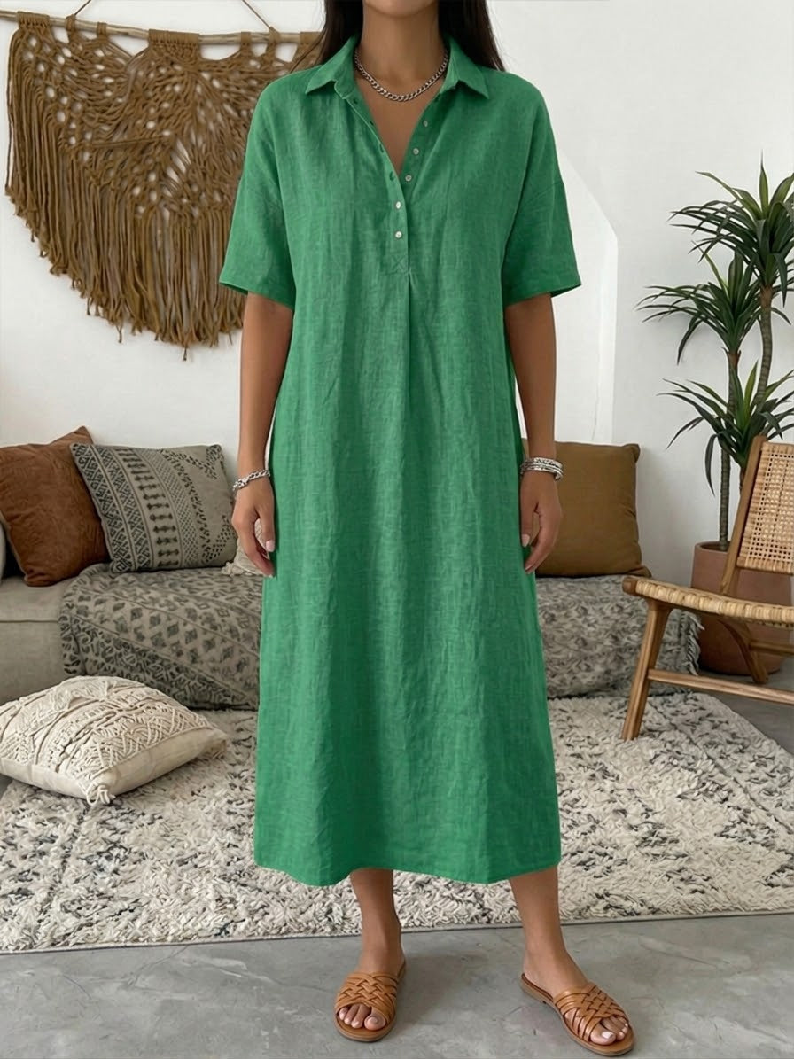 Linda | Relaxed Buttoned Shirtdress
