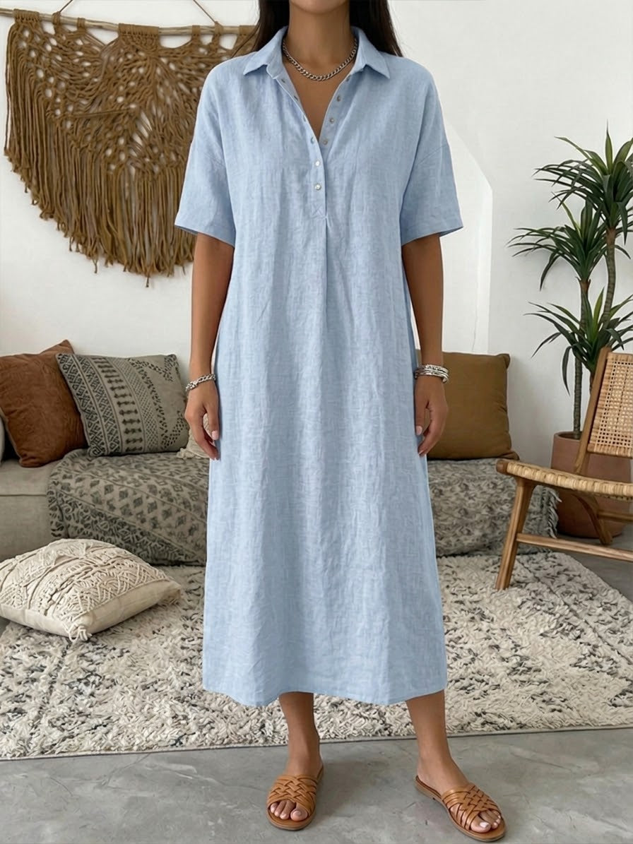 Linda | Relaxed Buttoned Shirtdress