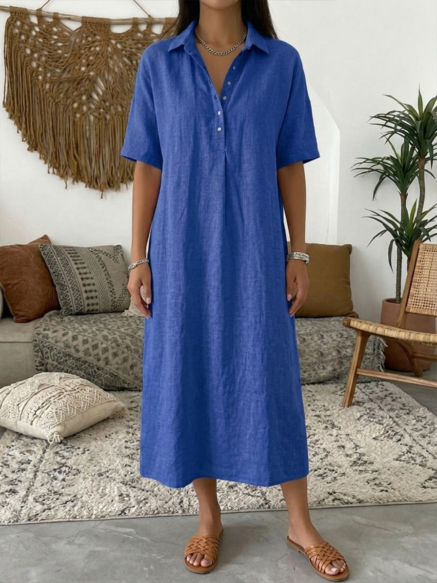 Linda | Relaxed Buttoned Shirtdress