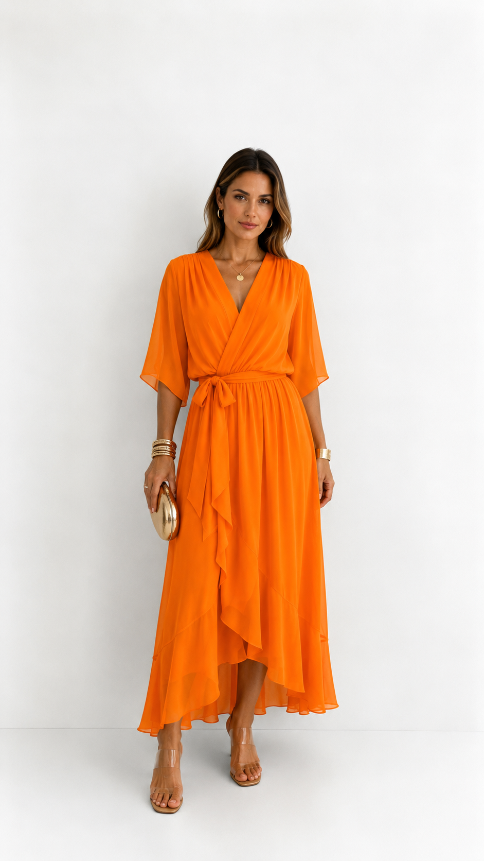 Isabelle™ | Elegant Chiffon Wrap Maxi Dress